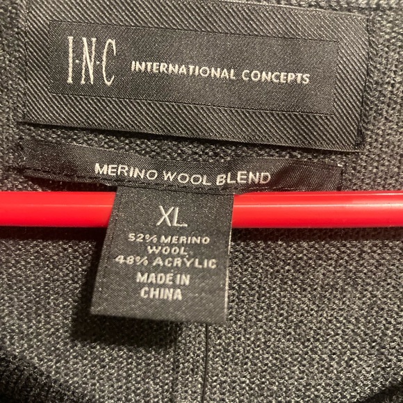 INC Marino wool blend thin sweater - Picture 4 of 8